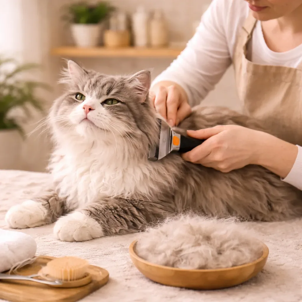 Вычёсывание кошек